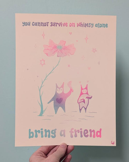 whimsy loves company riso print