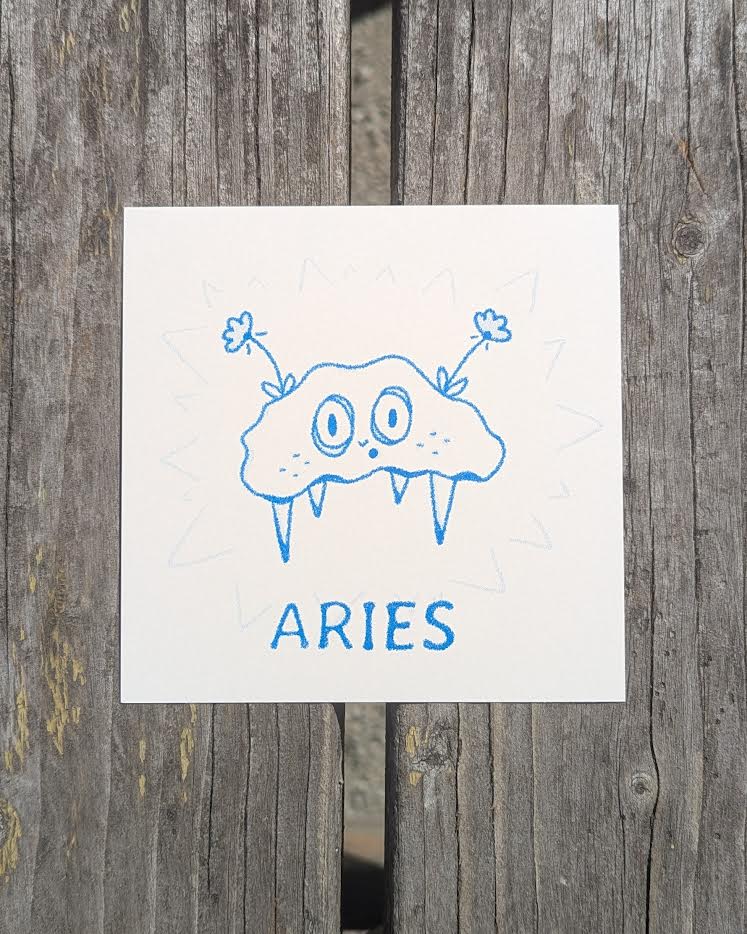 astrology cuties mini riso prints