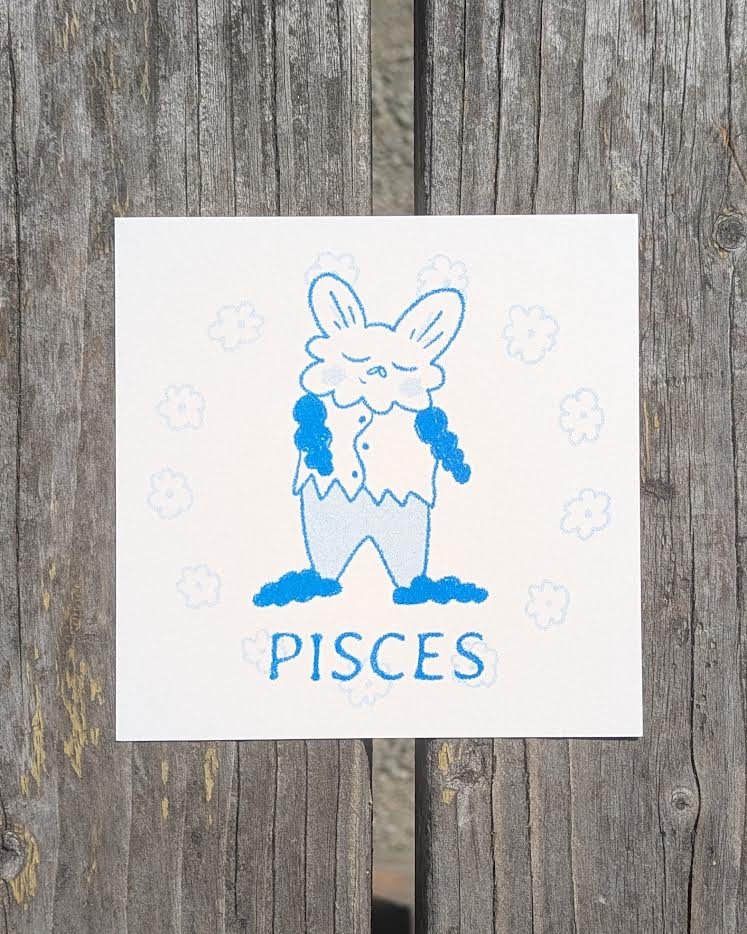 astrology cuties mini riso prints