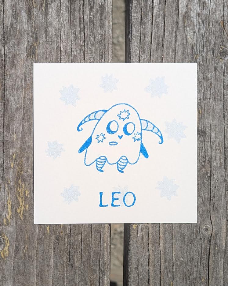 astrology cuties mini riso prints