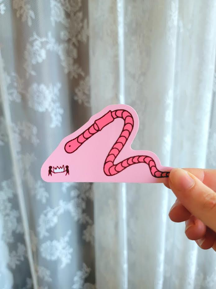 worm king sticker