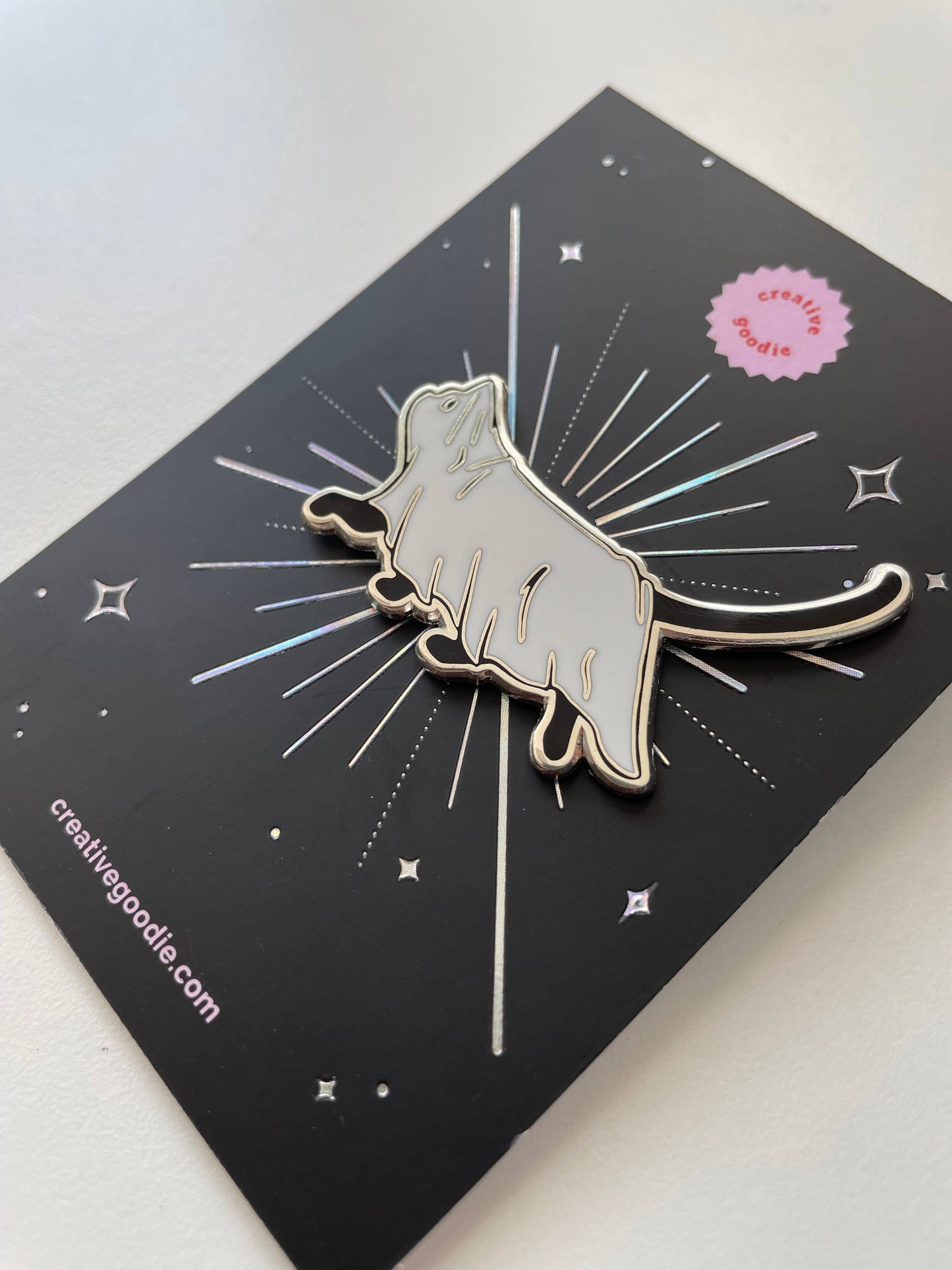 Halloween Ghost Cat hard enamel pin