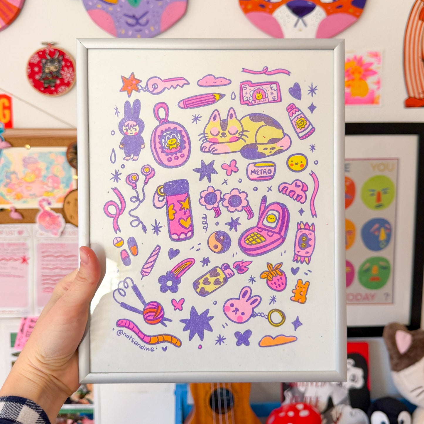 Girly 90's Things Riso Print
