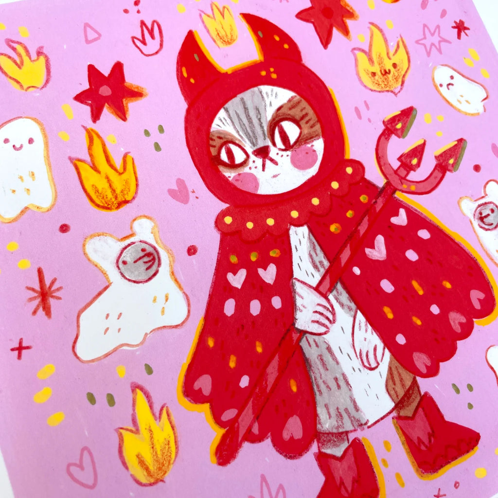 Kitty Devil Print