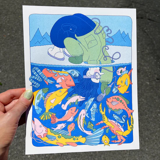 Animal Sounds Riso Print
