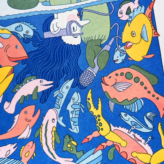 Animal Sounds Riso Print