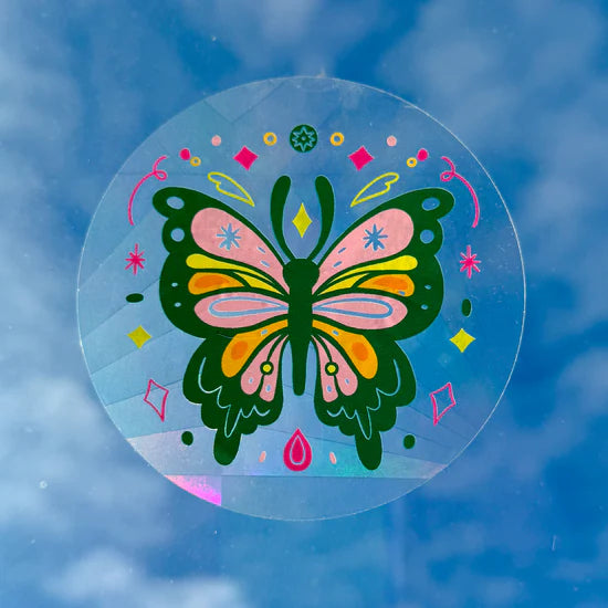 Jeweled Butterfly Rainbow-Maker Window Sticker