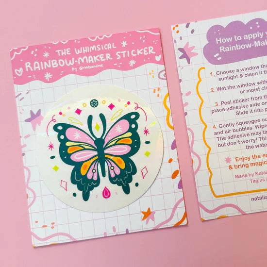 Jeweled Butterfly Rainbow-Maker Window Sticker