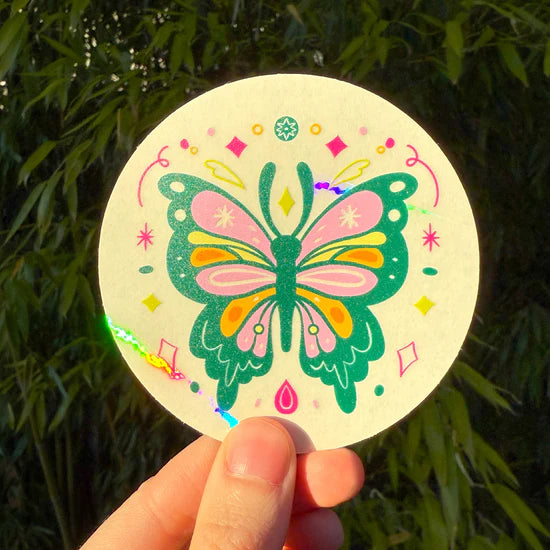 Jeweled Butterfly Rainbow-Maker Window Sticker