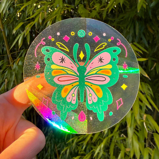 Jeweled Butterfly Rainbow-Maker Window Sticker