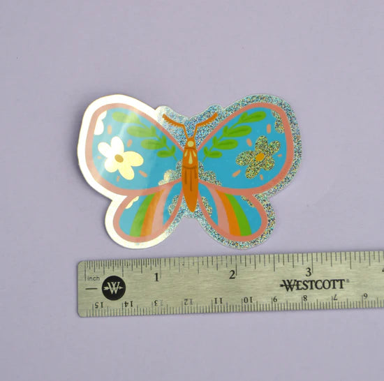 Blue Daisy Moth sticker