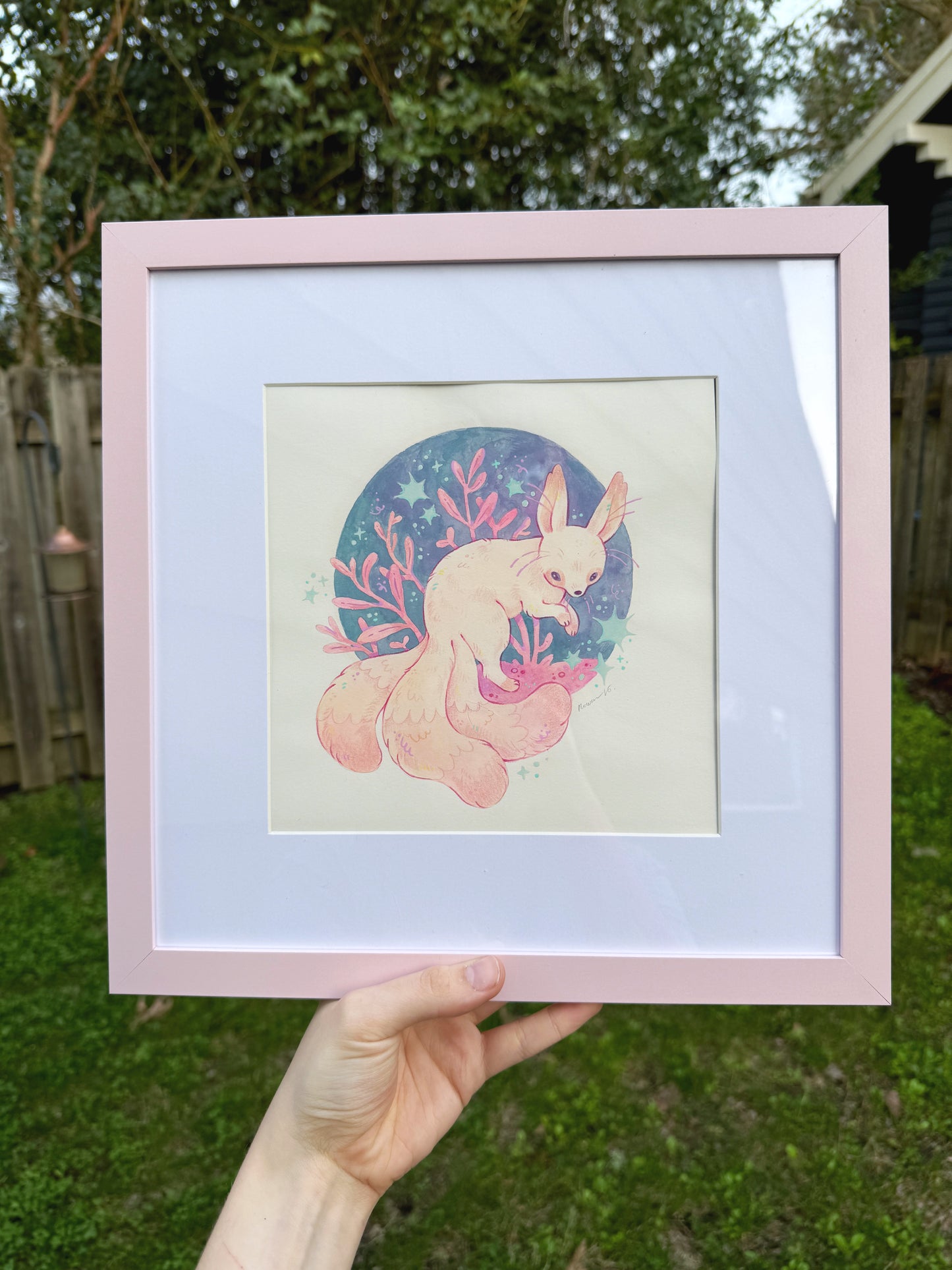 Desert Fox - Framed Original Painting