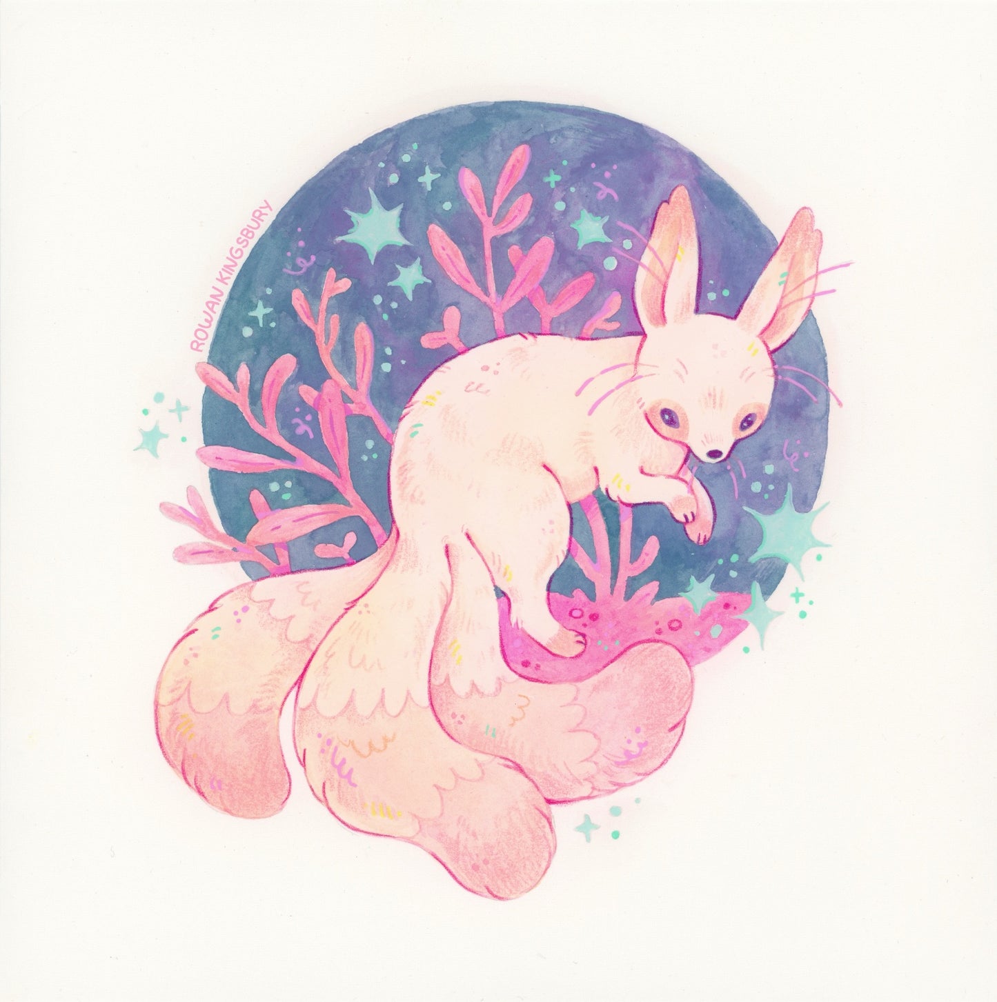 Desert Fox - Framed Original Painting