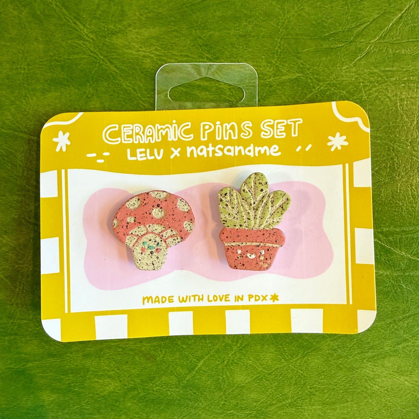 Handmade Ceramics ♡ Ceramic Pins Set of 2