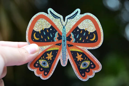 Celestial Sky Moth sticker