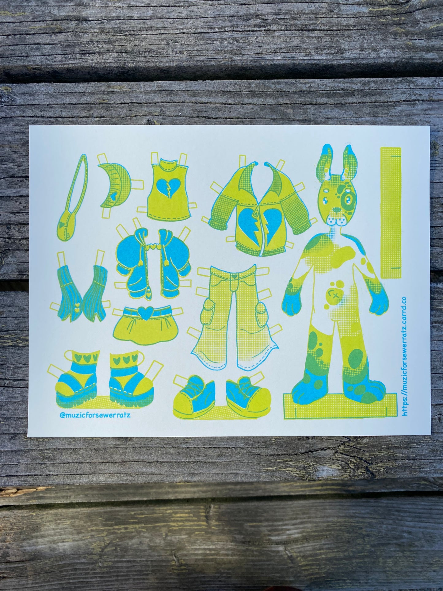 Build-your-own Cat and Rabbit Paper Dolls