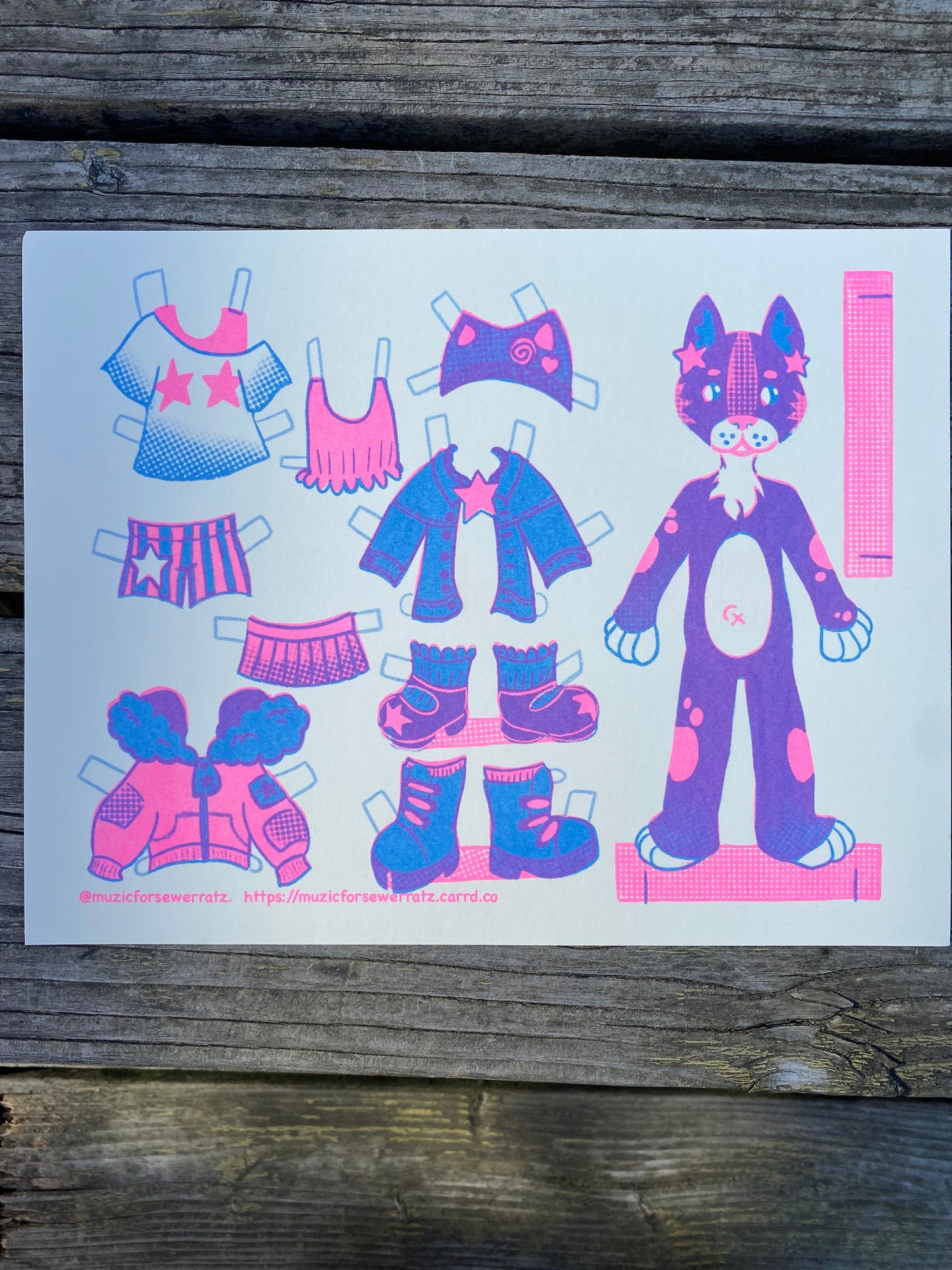 Build-your-own Cat and Rabbit Paper Dolls