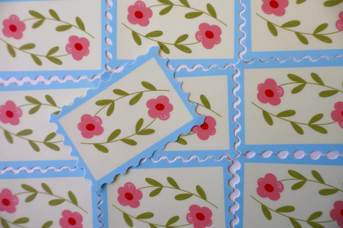 Floral Stamp sticker