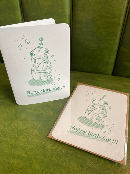 Hoppy Birthday card