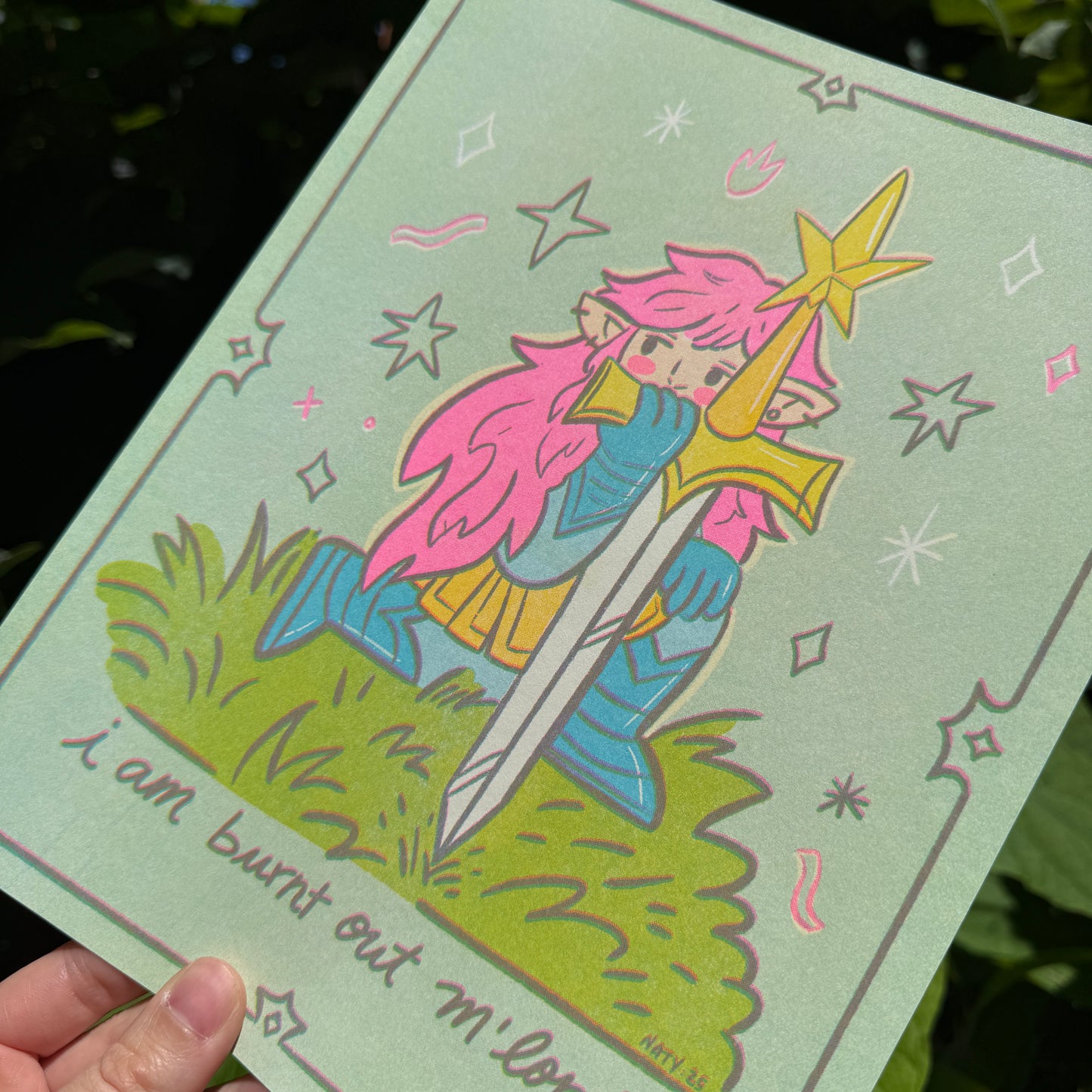 Burntout Knight ✷ Riso Print