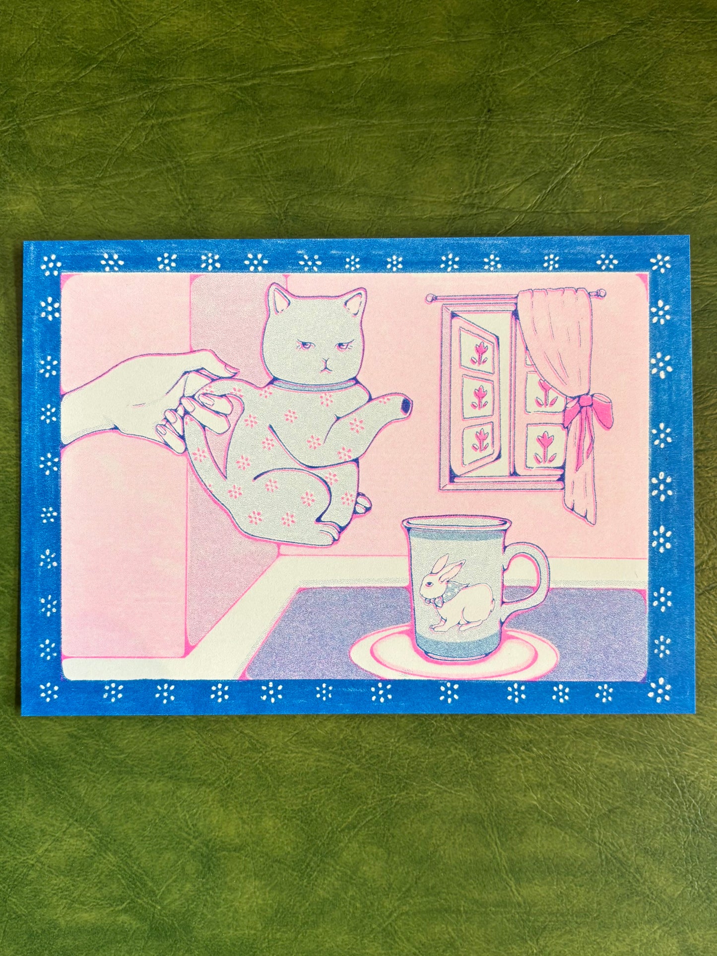cat and bunny tea set