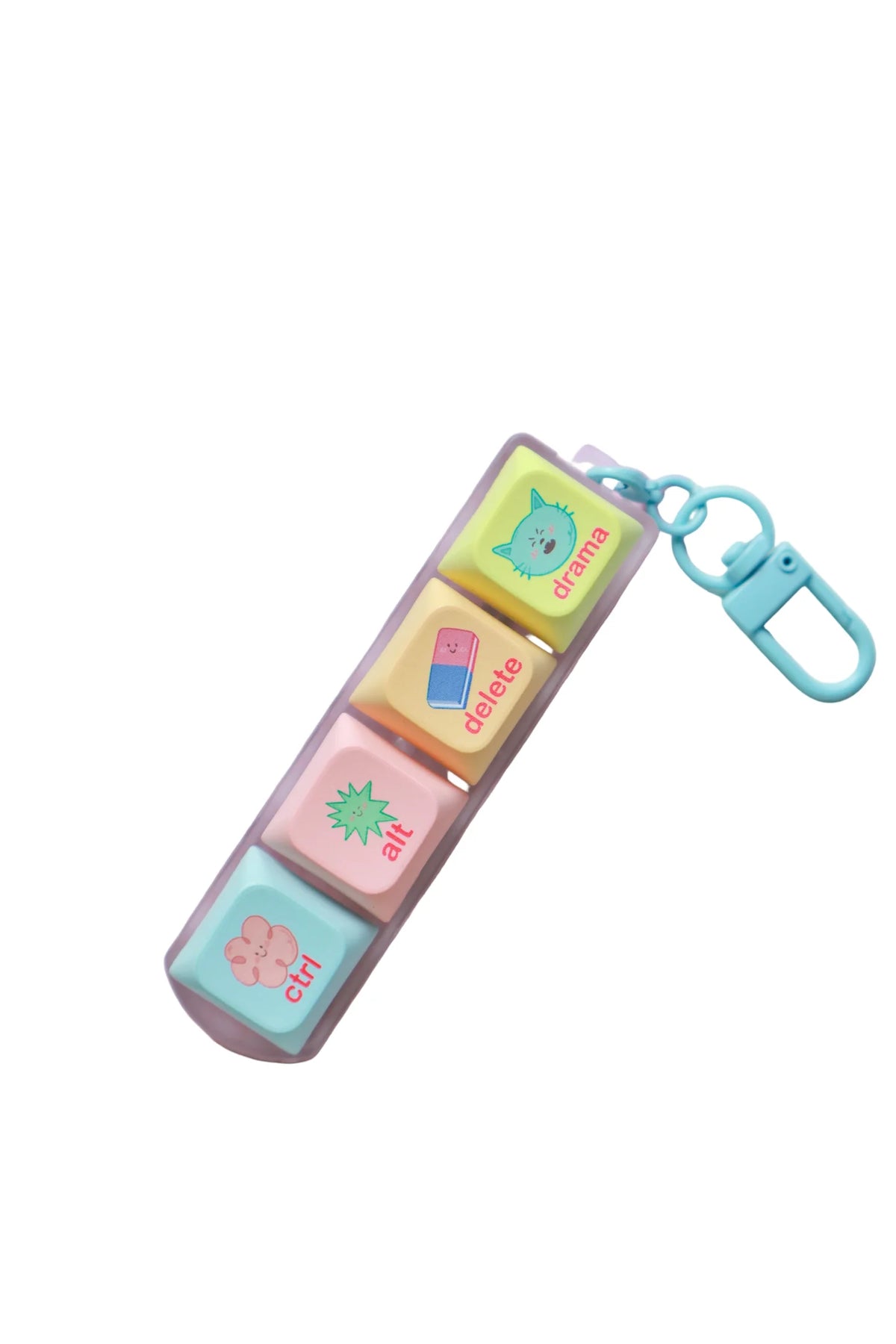 Delete Drama keyboard fidget keychain