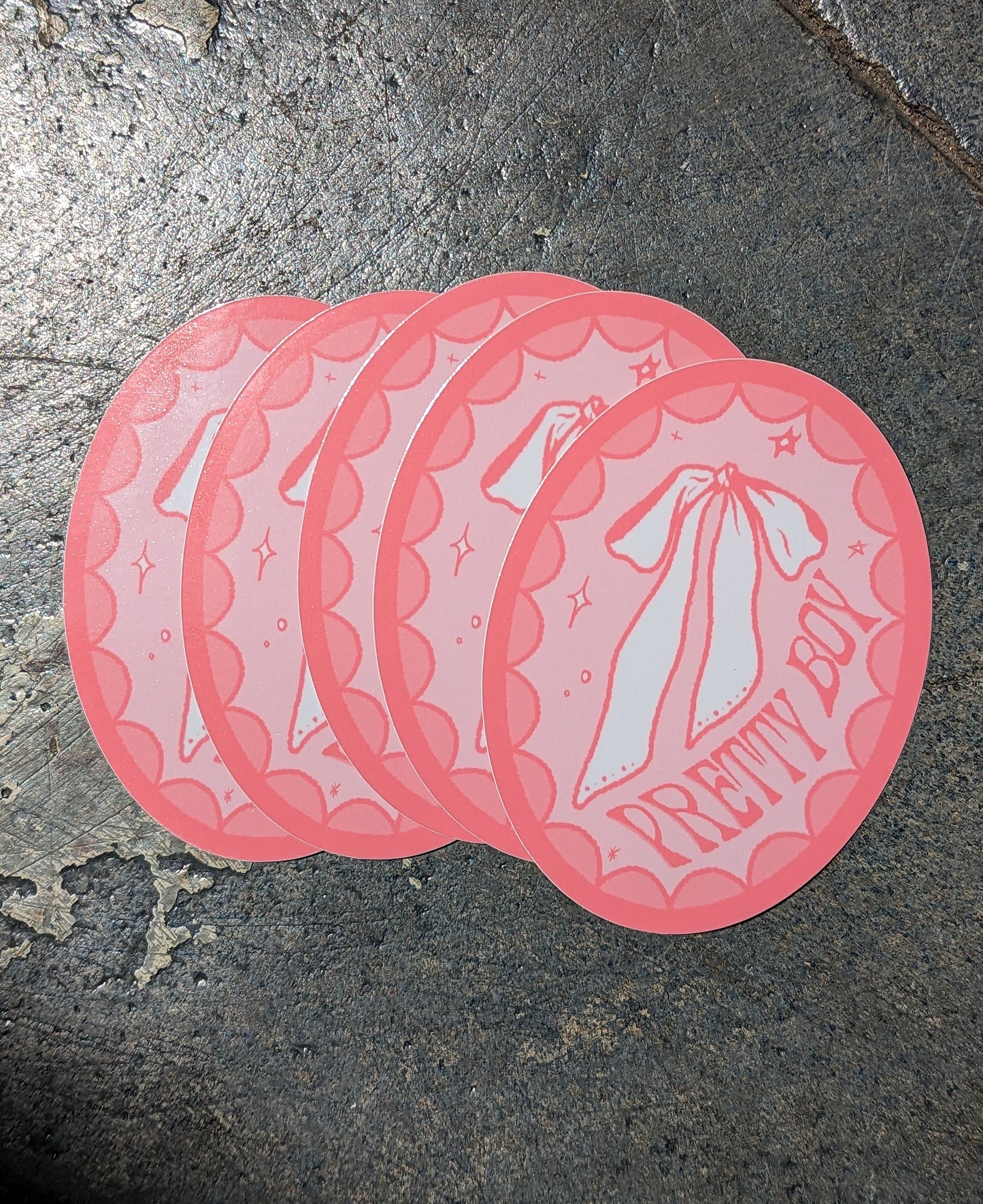 pretty boy bow sticker
