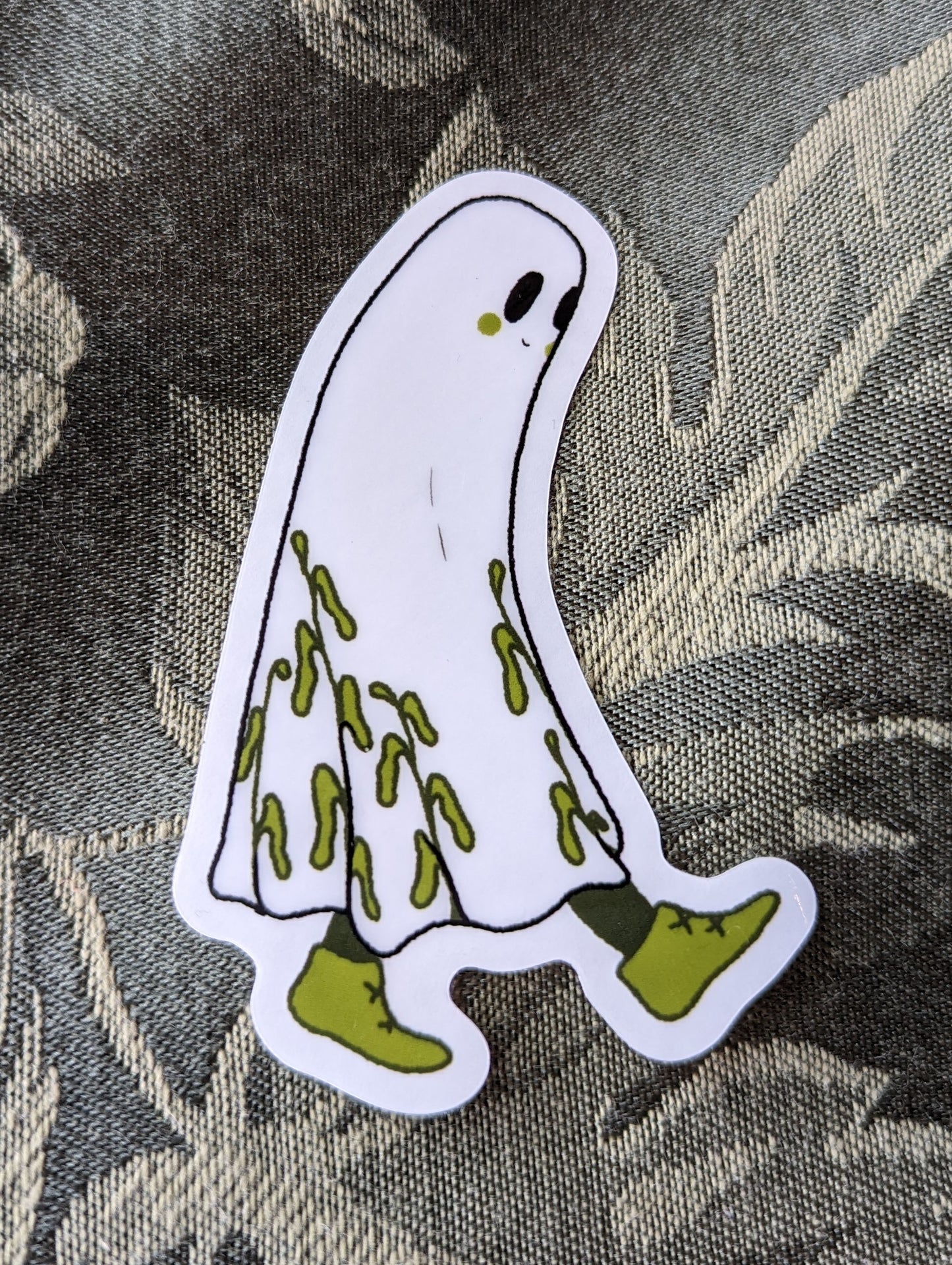leafy ghost sticker