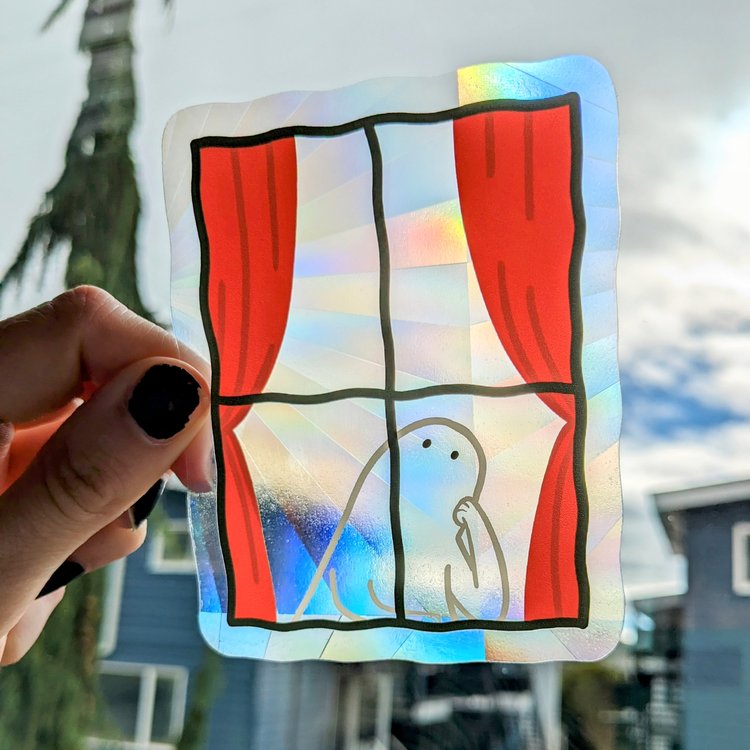 yearning ghost rainbow maker sticker