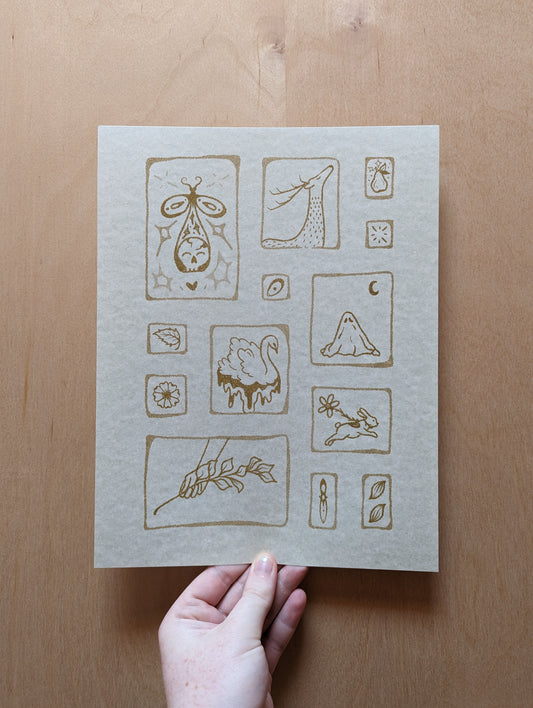 golden doodle box riso print
