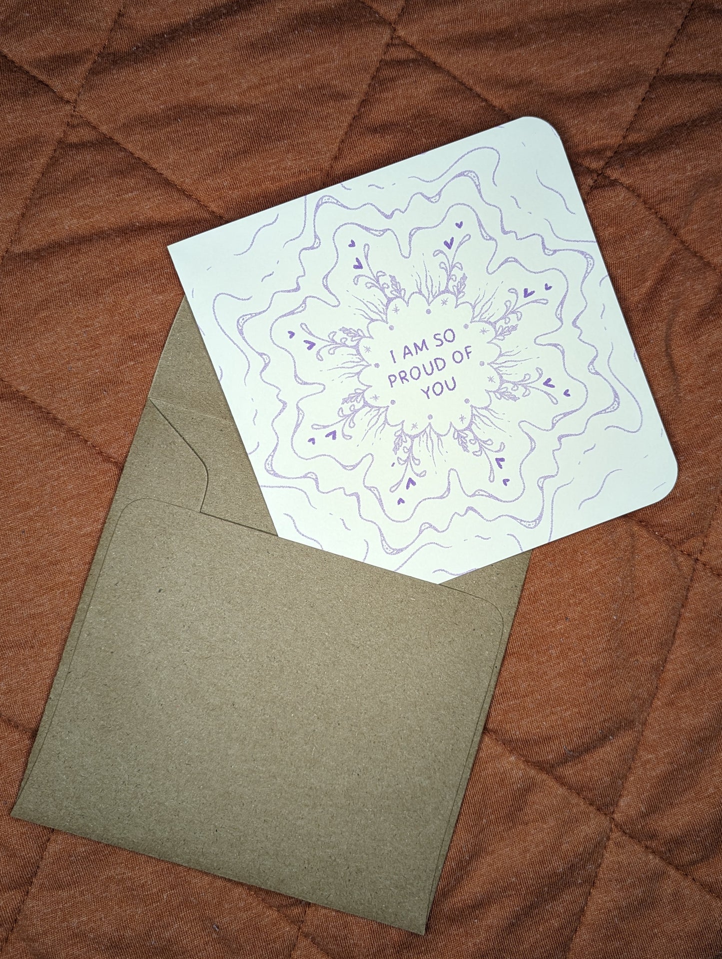 i am so proud of you orchid risograph card