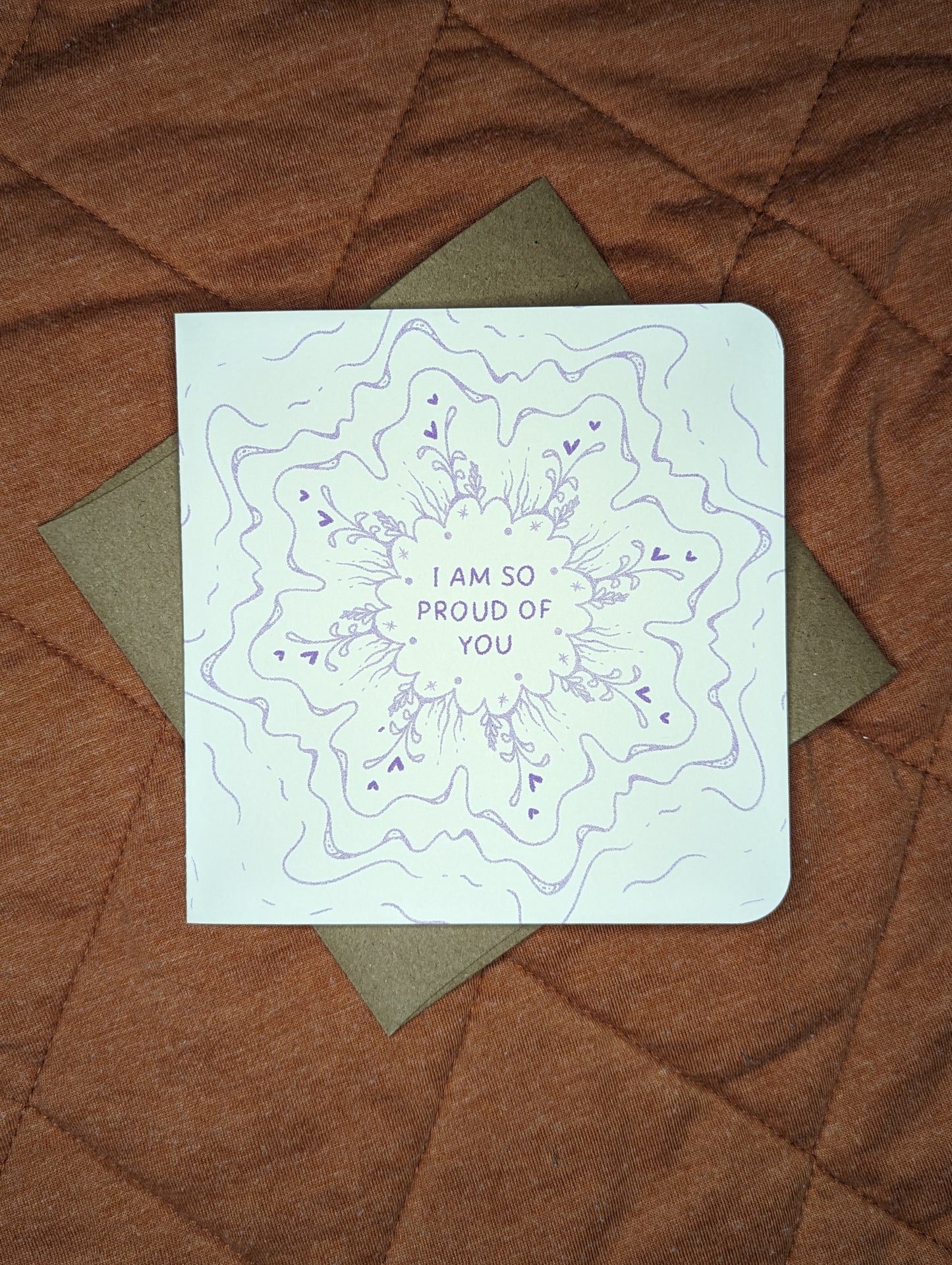 i am so proud of you orchid risograph card