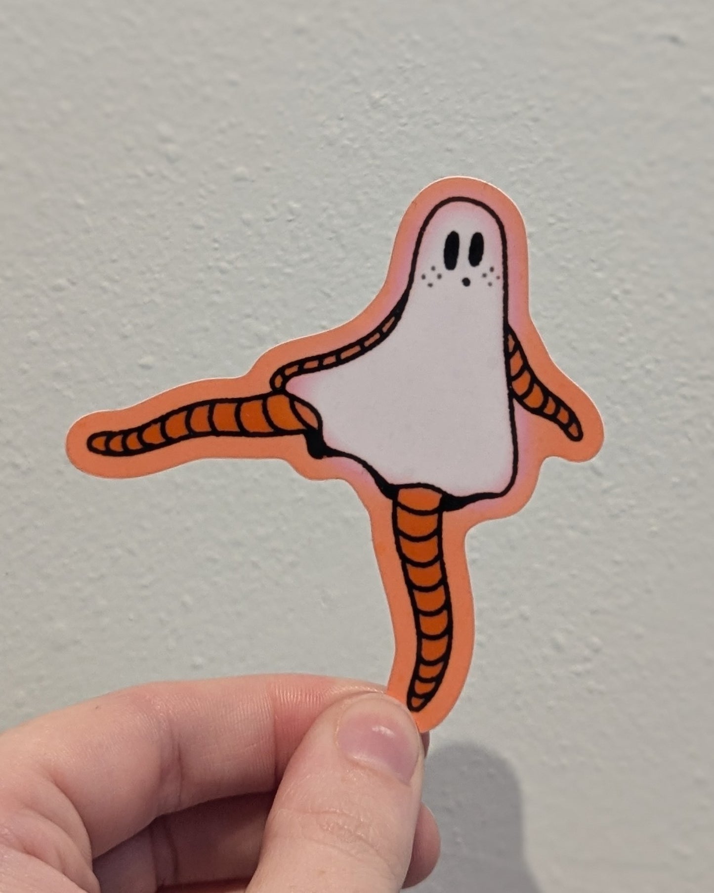 worm ghost cutie sticker