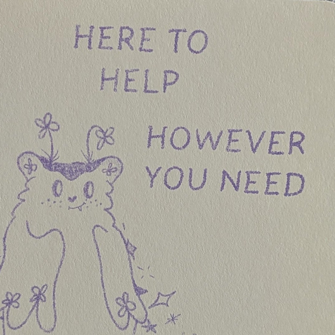 here to help however you need risograph card