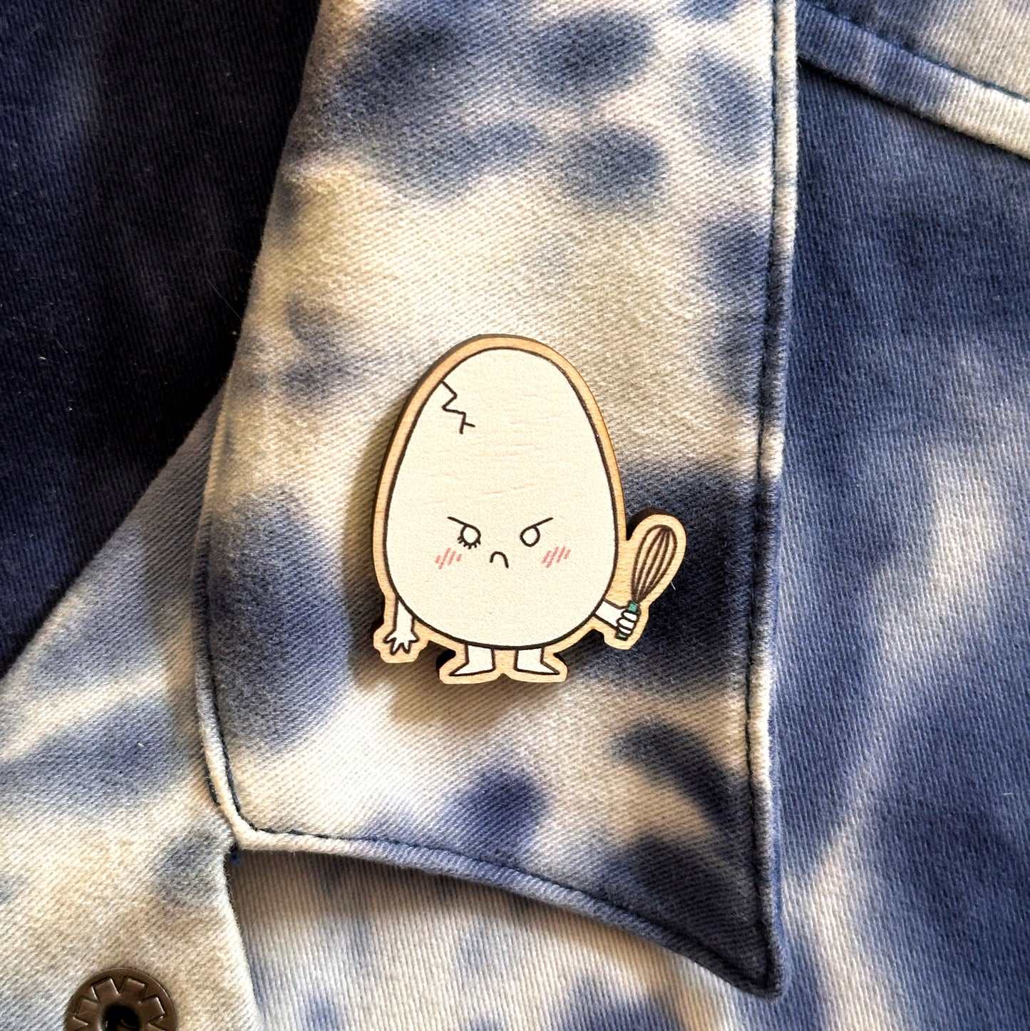 Bad Egg Wooden Pin