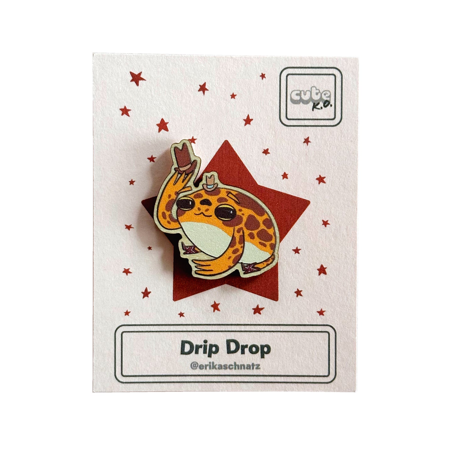 Drip Drop Wooden Pin