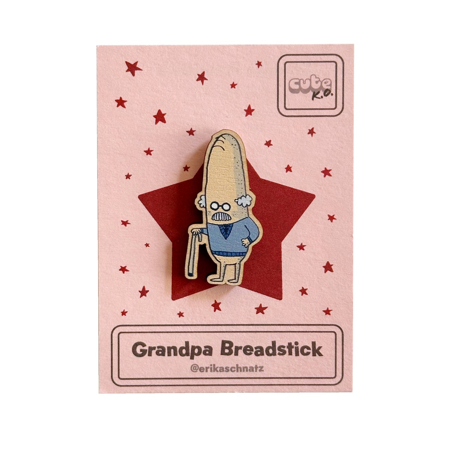 Grandpa Breadstick Wooden Pin