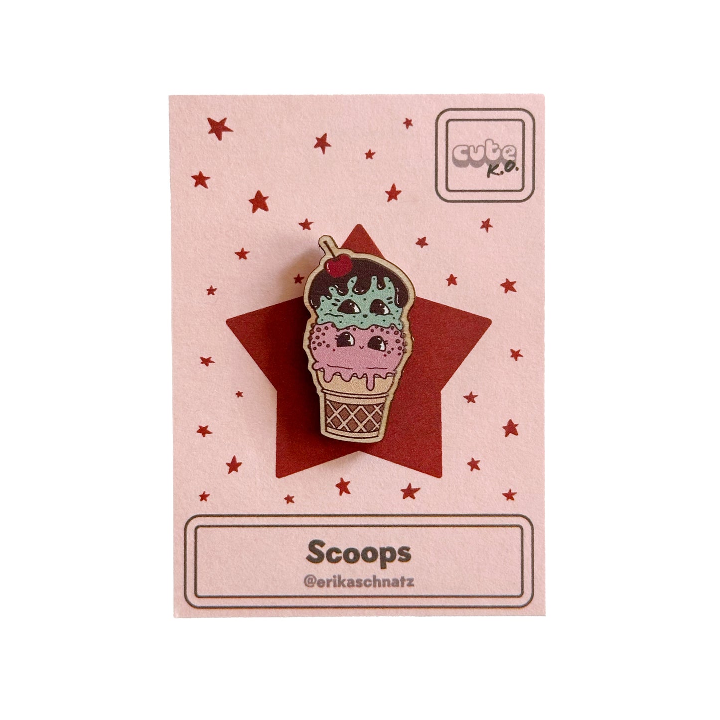 Scoops Wooden Pin