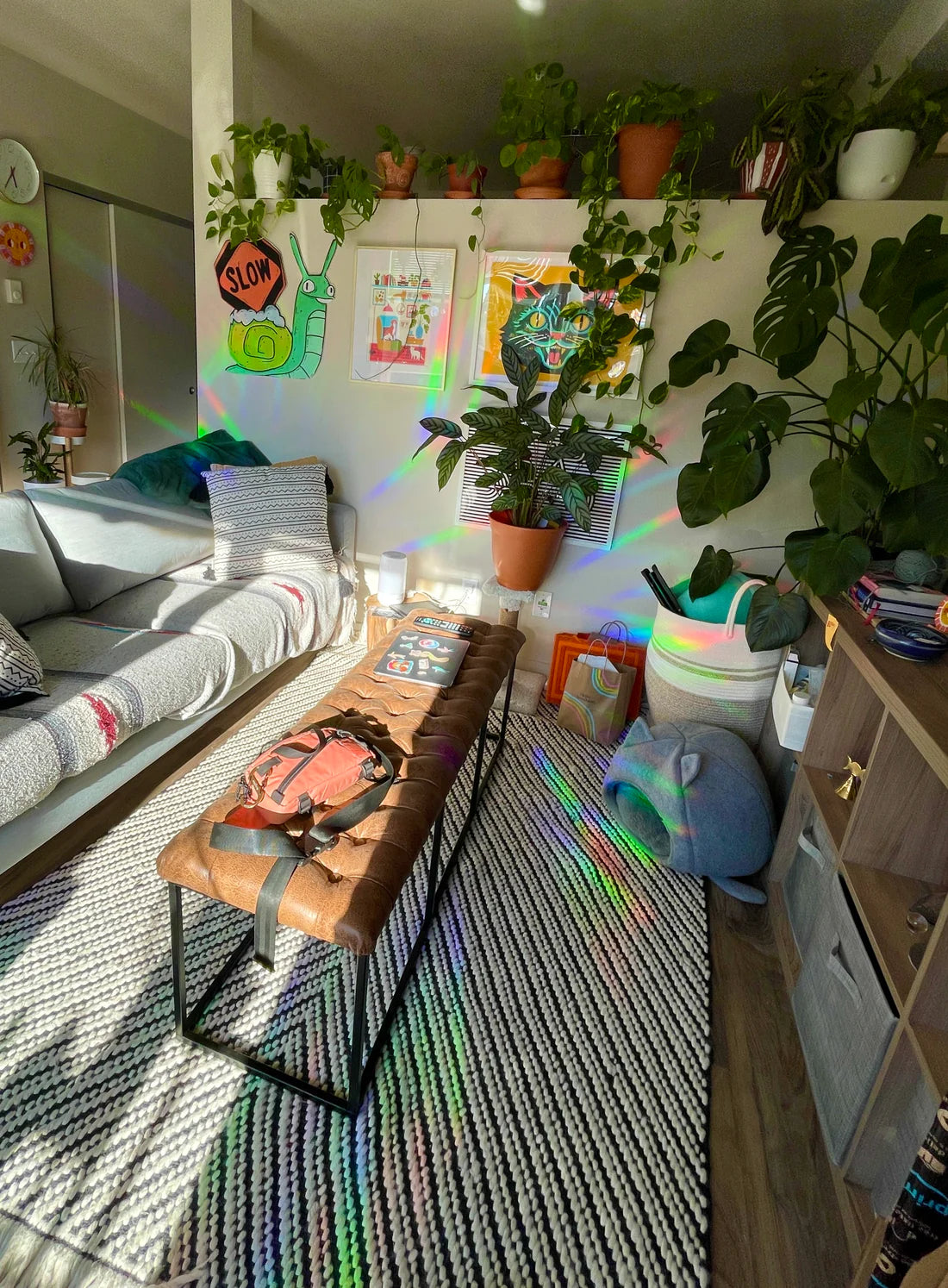 Cosmic Cat Suncatcher Sticker