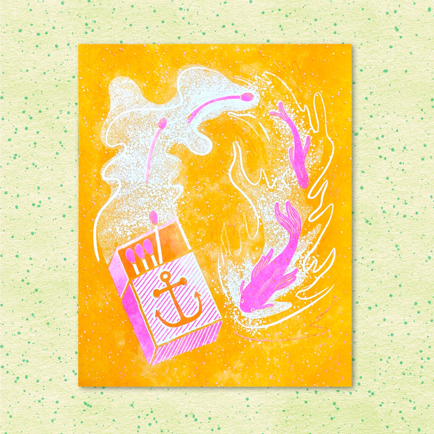 Fish Stix riso print