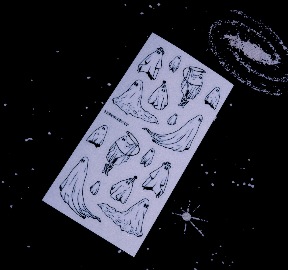 ghostie sticker sheet