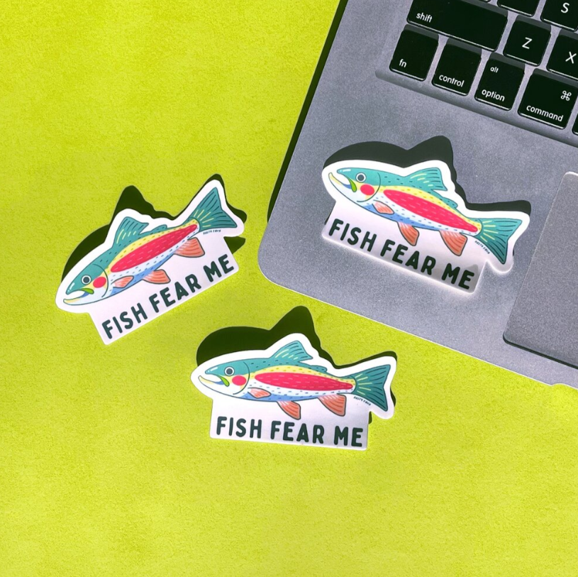 Fish Fear Me sticker