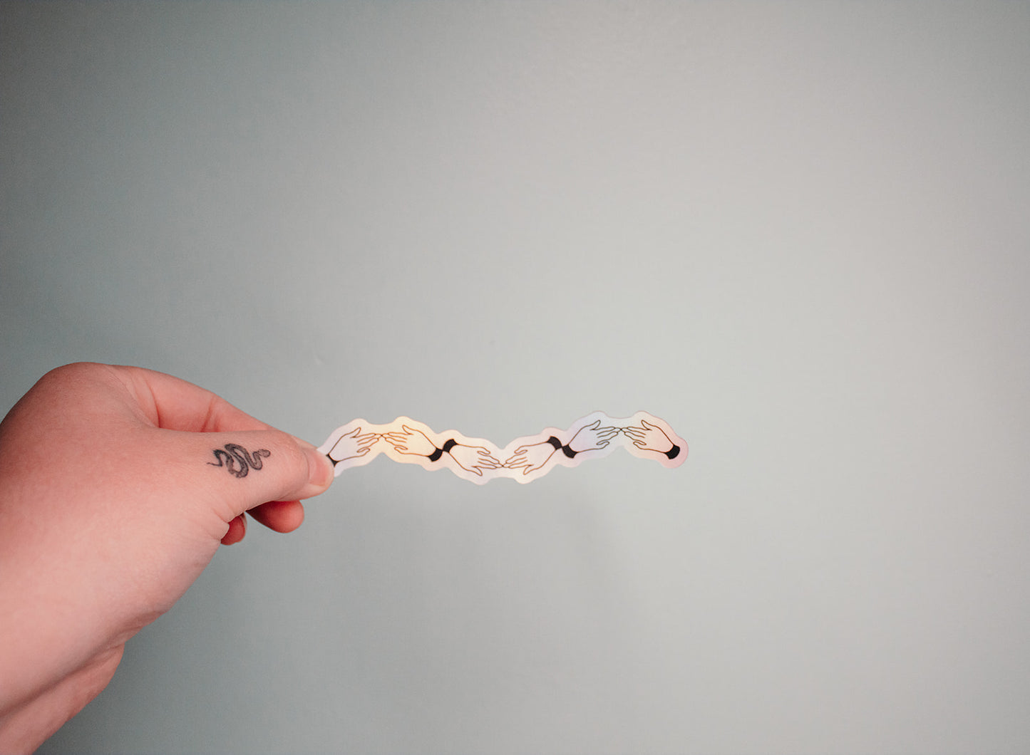 silver hands sticker