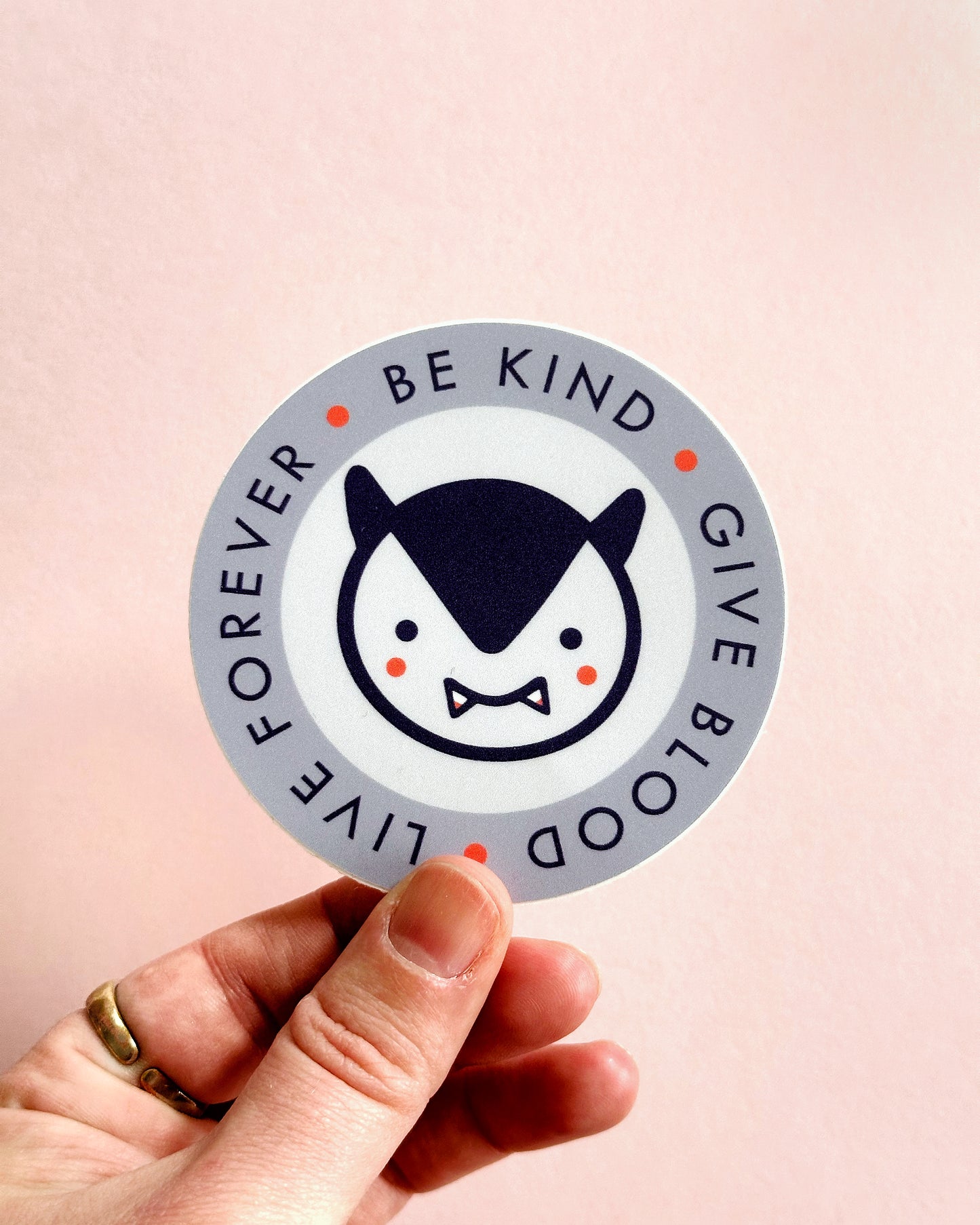 Tiny Vampire Motto Sticker
