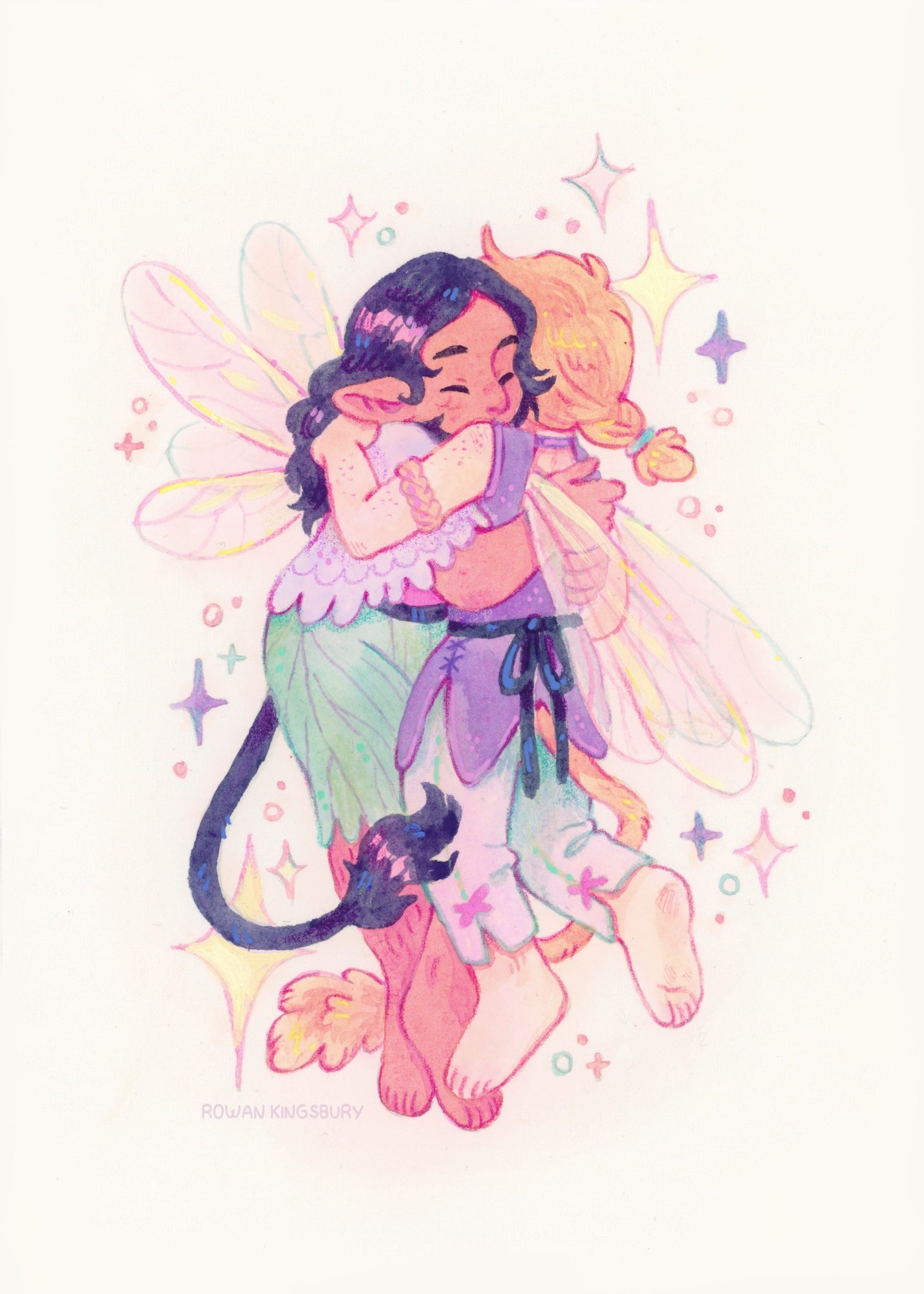 The Fairies - Framed Original Painting