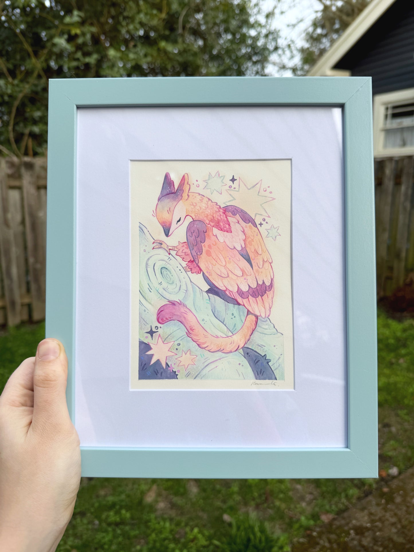 The Gryphon - Framed Original Painting
