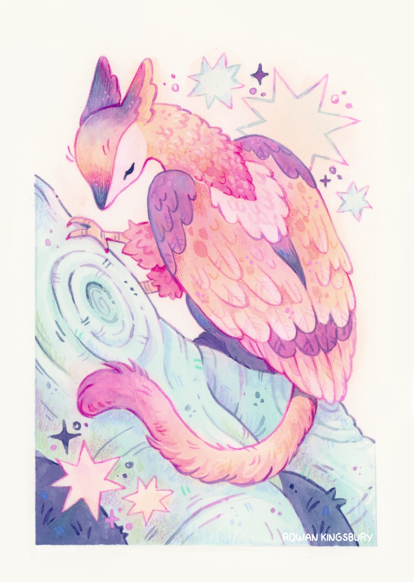 The Gryphon - Framed Original Painting