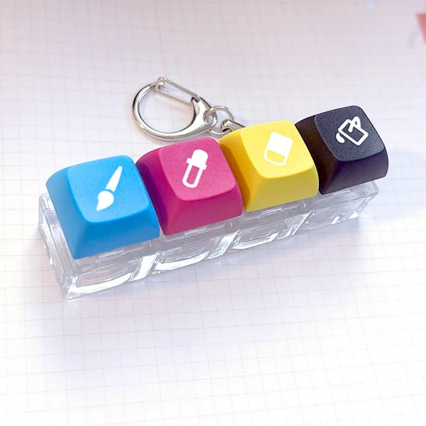 Cmyk fidget keychain