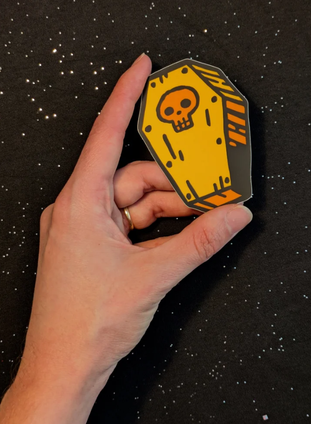 Coffin sticker
