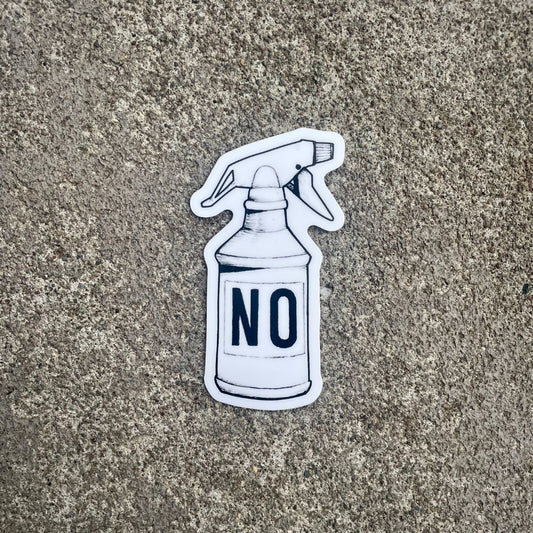 "No" sticker